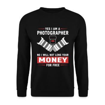 Humour Photographe - Sweat-shirt Unisexe - noir - Devant - Alina (178cm) & Michal (187cm)