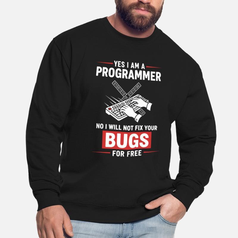 Humor hat den Programmierer behoben, keine Fehler Unisex Pullover