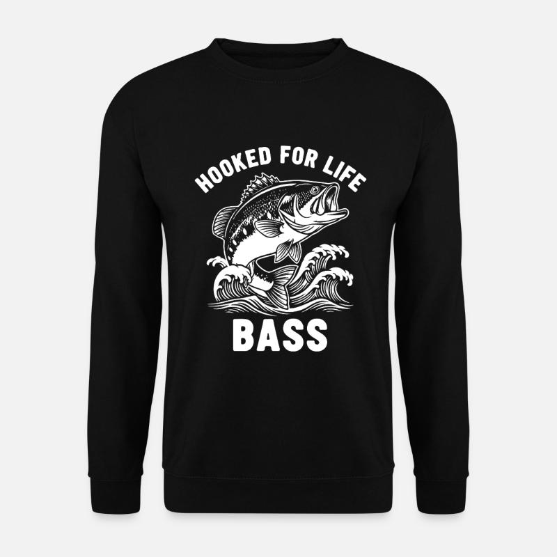 Passion Pêche Rivière Bar Blanc - Sweat-shirt Unisexe - noir