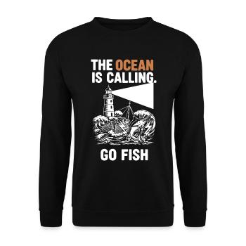 Pêche Mer Ocean Go Fish - Unisex Pullover - Schwarz - Vorne - Alina (178cm) & Michal (187cm)
