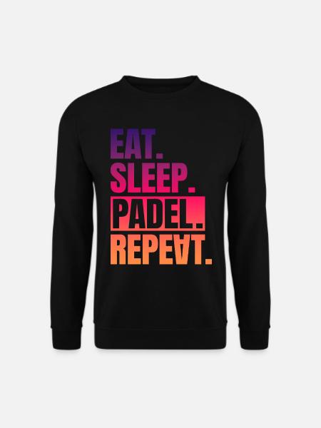 Eat Sleep Padel Repeat - Unisex Pullover - Schwarz
