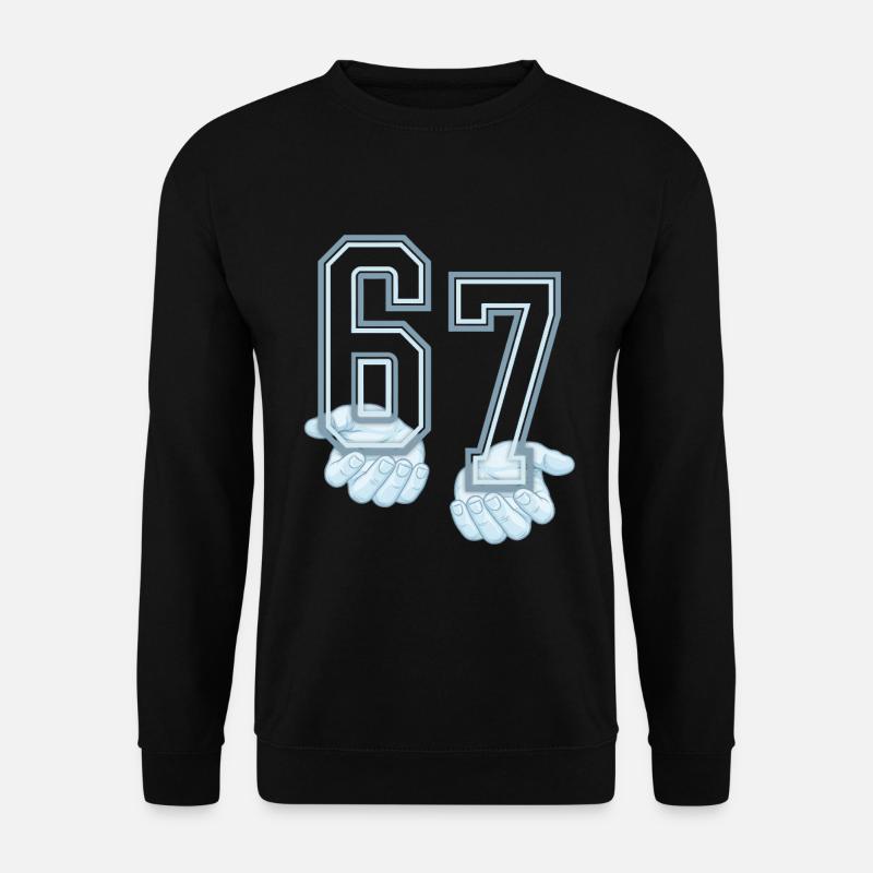 Six Seven 67 Meme - Unisex Sweatshirt - black