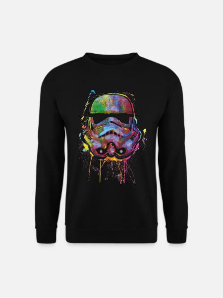 Star Wars Sturmtruppen Helm Painted Artsy Style - Unisex Pullover - Schwarz