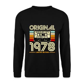 Original 1978 Cassette Retro Limitee - Sweat-shirt Unisexe - noir - Devant - Alina (178cm) & Michal (187cm)