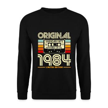 Original 1984 Retro Cassette - Sweat-shirt Unisexe - noir - Devant - Alina (178cm) & Michal (187cm)