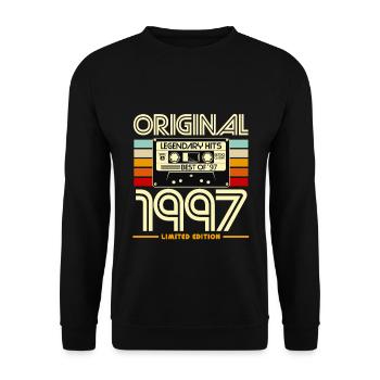 Original 1997 Retro Heritage - Unisex Sweatshirt - black - Front - Alina (178cm) & Michal (187cm)