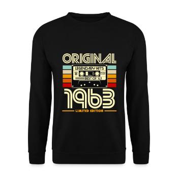 Retro Cassette 1963 Limited Edition - Unisex Sweatshirt - black - Front - Alina (178cm) & Michal (187cm)