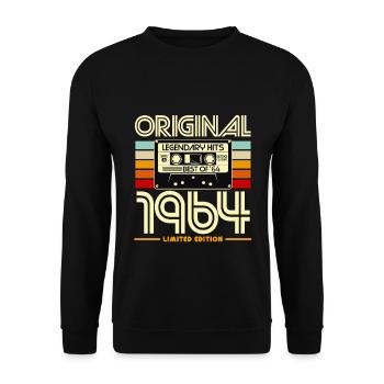 Original 1964 Retro Cassette - Sweat-shirt Unisexe - noir - Devant - Alina (178cm) & Michal (187cm)