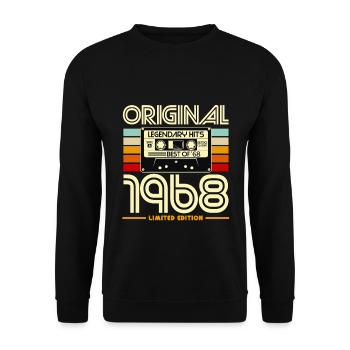 Originale limitierte Ausgabe von 1968 - Unisex Pullover - Schwarz - Vorne - Alina (178cm) & Michal (187cm)