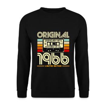 Original 1966 Cassette Retro - Sweat-shirt Unisexe - noir - Devant - Alina (178cm) & Michal (187cm)