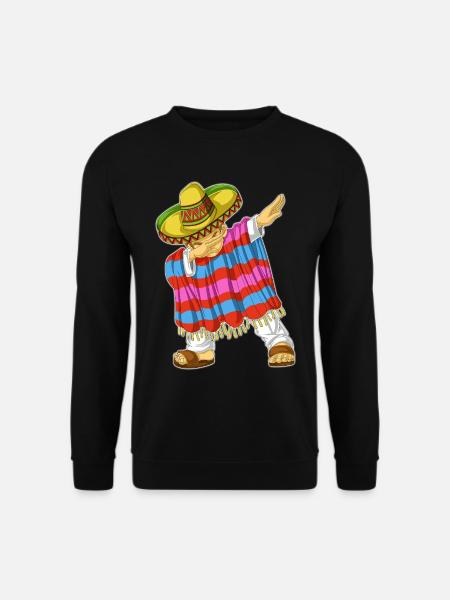 Dabbing Mexican Man Shirt - Unisex Sweatshirt - black
