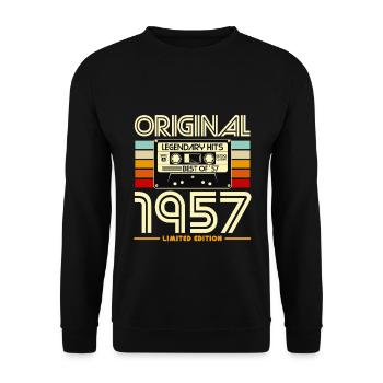 Original 1957 Edition Limitée - Sweat-shirt Unisexe - noir - Devant - Alina (178cm) & Michal (187cm)