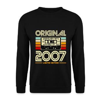 Original 2007 Vintage Cassette - Sweat-shirt Unisexe - noir - Devant - Alina (178cm) & Michal (187cm)