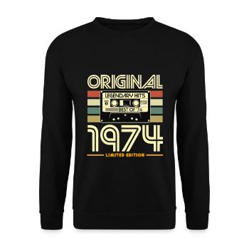 Original 1974 Limited Edition - Unisex Sweatshirt - black - Front - Alina (178cm) & Michal (187cm)