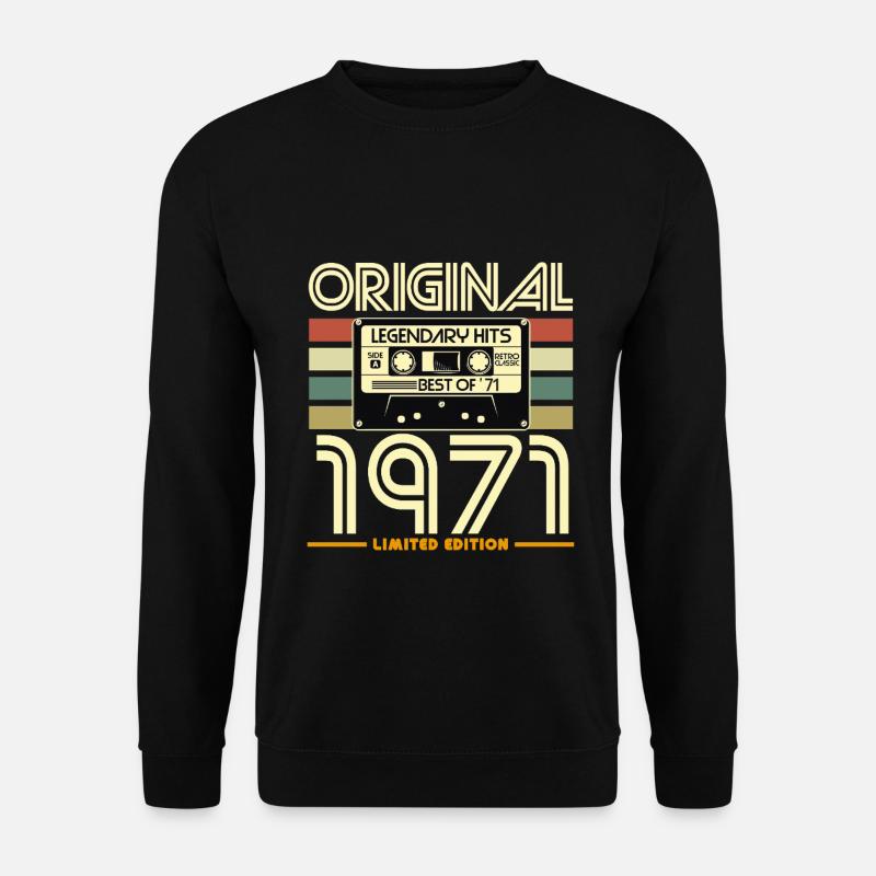 Original 1971 Retro Hits Cassette - Unisex Sweatshirt - black