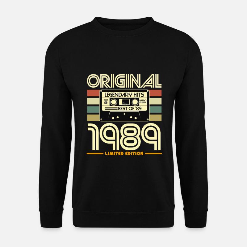 Original 1989 Cassette Nostalgia - Unisex Sweatshirt - black