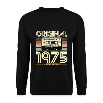 1975 Limited Edition Cassette - Unisex Sweatshirt - black - Front - Alina (178cm) & Michal (187cm)