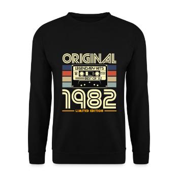 Originale limitierte Edition von 1982 - Unisex Pullover - Schwarz - Vorne - Alina (178cm) & Michal (187cm)
