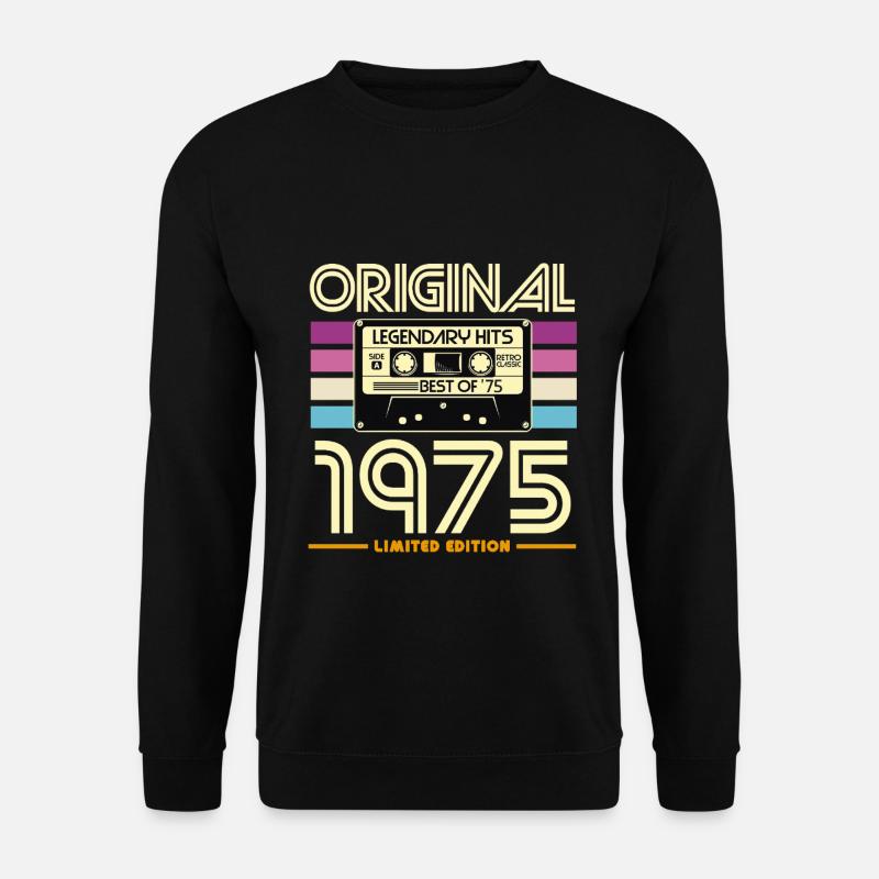 Limitierte Retro-Kassette von 1975 - Unisex Pullover - Schwarz