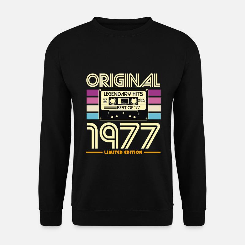 Originale Retro-Kassette von 1977 - Unisex Pullover - Schwarz