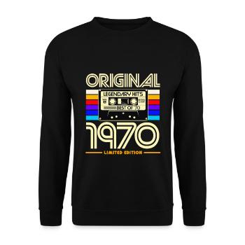 Original 1970 Cassette Retro Édition - Sweat-shirt Unisexe - noir - Devant - Alina (178cm) & Michal (187cm)