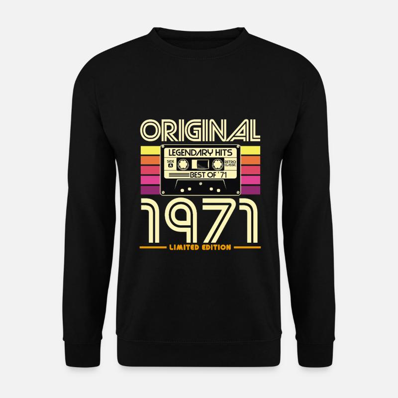 Cassette rétro 1971 Édition limitée - Sweat-shirt Unisexe - noir