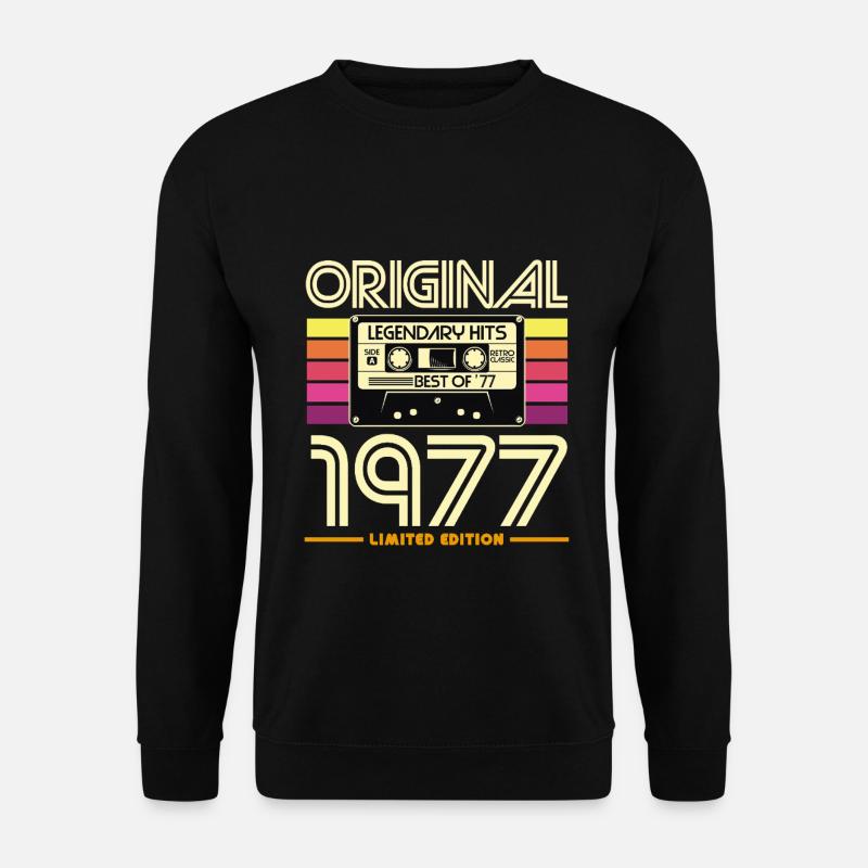 Original 1977 Retro Cassette - Unisex Sweatshirt - black