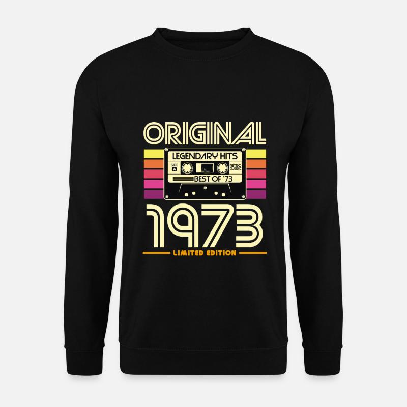 Original 1973 Retro Cassette - Unisex Sweatshirt - black
