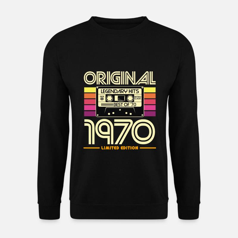Original 1970 Retro Hits Cassette - Unisex Sweatshirt - black
