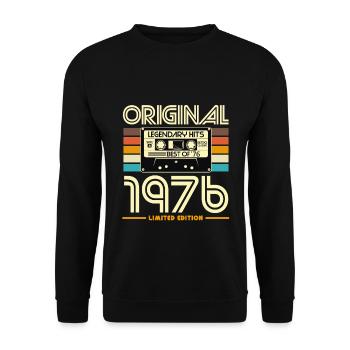 Originale limitierte Kassette von 1976 - Unisex Pullover - Schwarz - Vorne - Alina (178cm) & Michal (187cm)