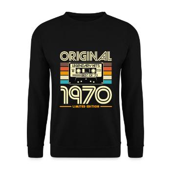 Original 1970 Édition Limitée - Sweat-shirt Unisexe - noir - Devant - Alina (178cm) & Michal (187cm)