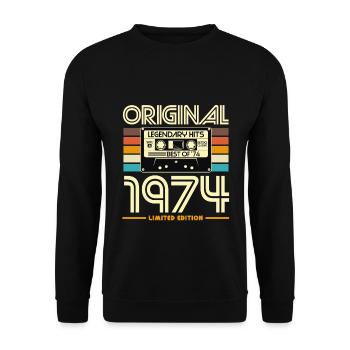 Original 1974 Limited Edition - Unisex Sweatshirt - black - Front - Alina (178cm) & Michal (187cm)