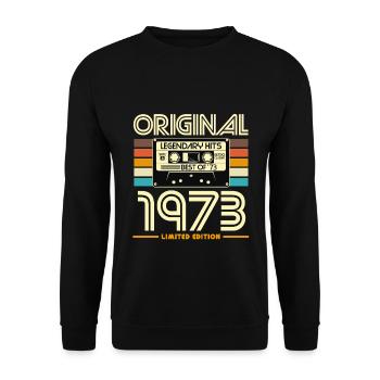 Original 1973 – Limited Retro Hits - Unisex Sweatshirt - black - Front - Alina (178cm) & Michal (187cm)