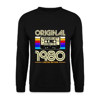 Original 1980 Limited Edition - Unisex Sweatshirt - black - Front - Alina (178cm) & Michal (187cm)