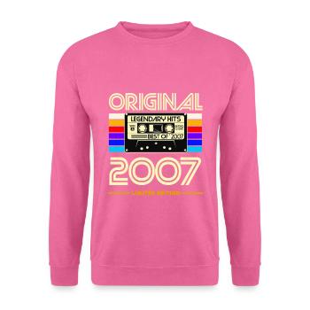 Original 2007: Retro Hits Kassette - Unisex Pullover - Pink - Vorne