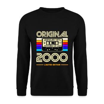 Original 2000 Nostalgia Cassette Limited - Unisex Sweatshirt - black - Front - Alina (178cm) & Michal (187cm)