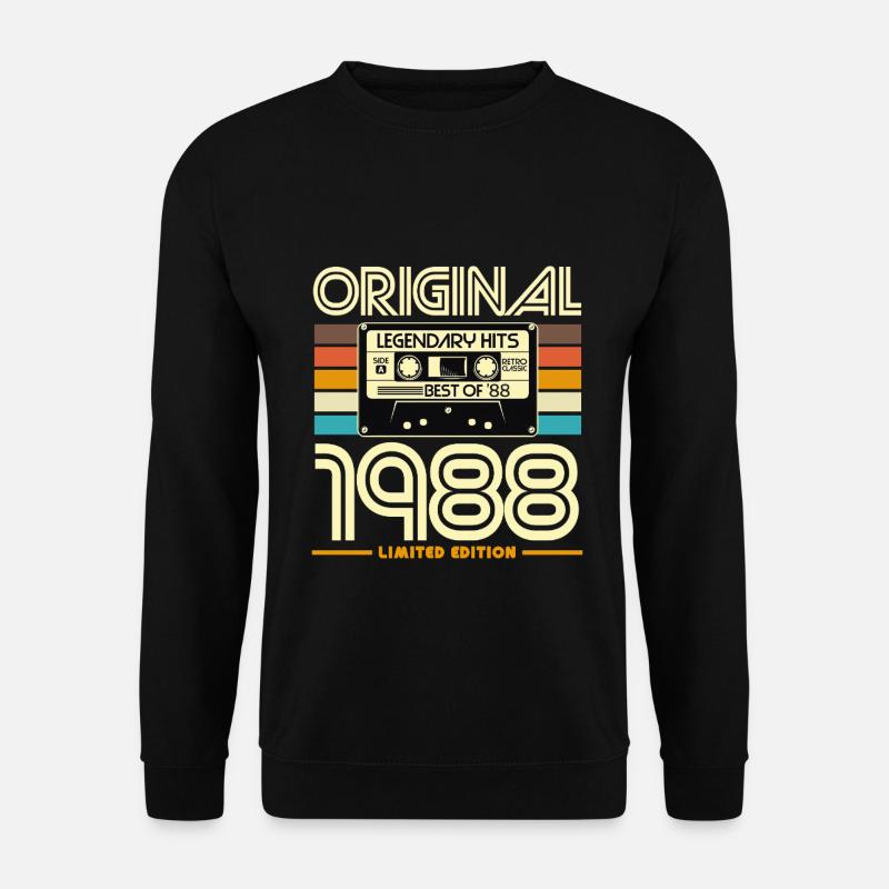 Originale Retro-Hits von 1988 - Unisex Pullover - Schwarz