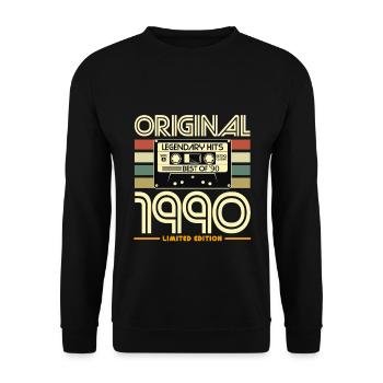 Original 1990 Rétro Cassette Édition - Sweat-shirt Unisexe - noir - Devant - Alina (178cm) & Michal (187cm)