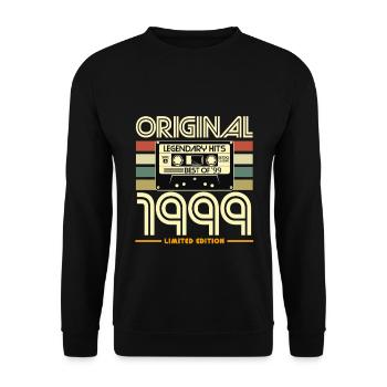 Original 1999 Cassette Rétro Édition - Sweat-shirt Unisexe - noir - Devant - Alina (178cm) & Michal (187cm)