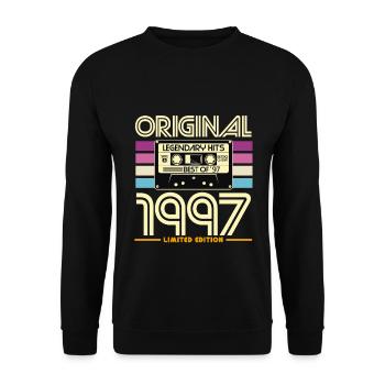 Original 1997 Cassette Rétro - Sweat-shirt Unisexe - noir - Devant - Alina (178cm) & Michal (187cm)