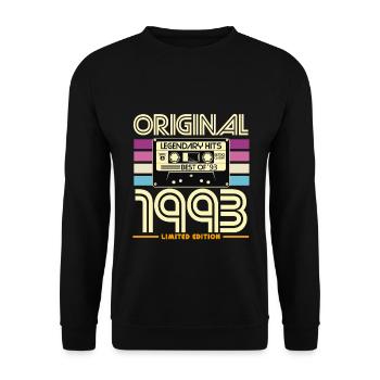 Original 1993 Limited Edition Cassette - Sweat-shirt Unisexe - noir - Devant - Alina (178cm) & Michal (187cm)