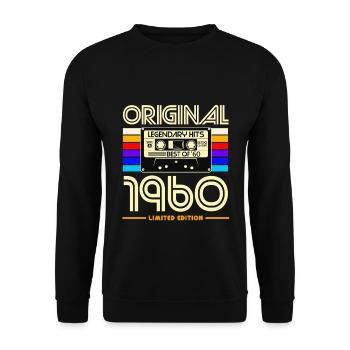 Original 1960 Cassette Vintage - Sweat-shirt Unisexe - noir - Devant - Alina (178cm) & Michal (187cm)