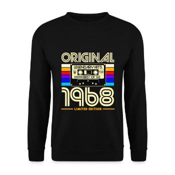 Originale 1968er Hits Limited Edition - Unisex Pullover - Schwarz - Vorne - Alina (178cm) & Michal (187cm)