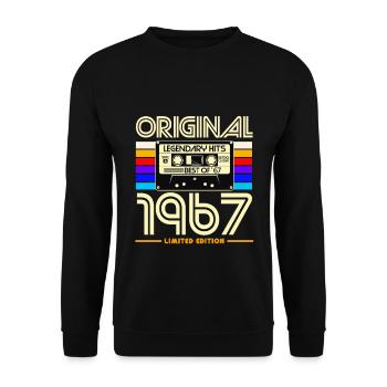 Original 1967 Limited Edition Retro - Unisex Sweatshirt - black - Front - Alina (178cm) & Michal (187cm)