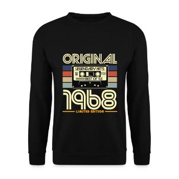 1968 Vintage Cassette Edition - Unisex Sweatshirt - black - Front - Alina (178cm) & Michal (187cm)