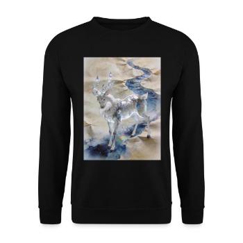 The Original Ocean: Fuzhu – Absolute - Unisex Sweatshirt - black - Front - Alina (178cm) & Michal (187cm)