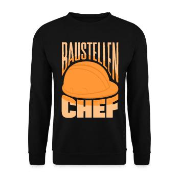 Baustellen Chef Bauleiter Handwerker Hausbau - Unisex Pullover - Schwarz - Vorne - Alina (178cm) & Michal (187cm)