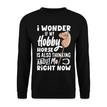 Un cheval de bataille pense à moi - Sweat-shirt Unisexe - noir - Devant - Alina (178cm) & Michal (187cm)