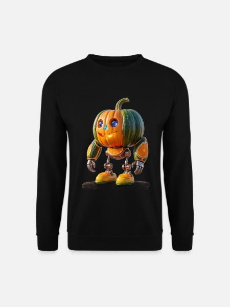 Pumpkin Robot Jack-o'-Lantern - Unisex Sweatshirt - black