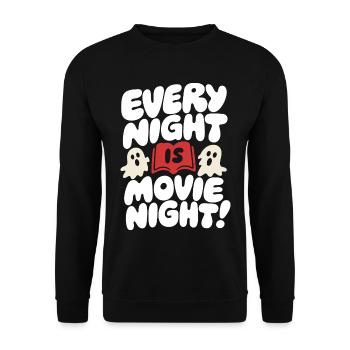 Every Night Is Movie Night Ghosts - Unisex Sweatshirt - black - Front - Alina (178cm) & Michal (187cm)
